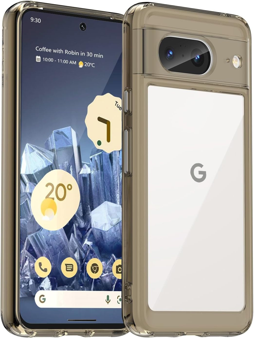 Guarishel for Google Pixel 8 Phone Case: [Built-In 4 Airbags][Not-Yellowing] Military-Grade Shockproof Protective Phone Case for Google Pixel 8, Blue  Guarishel Clear-Black Google Pixel 8 