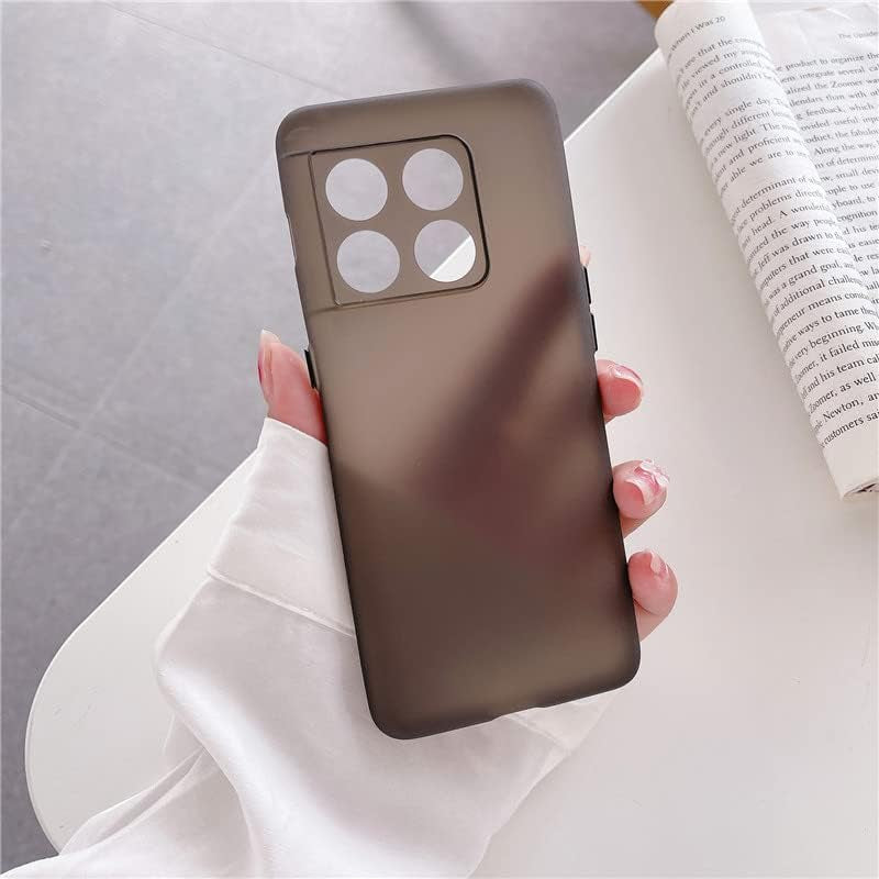 Ultra-Thin Matte Skin Anti-Fingerprint TPU Protection Case for Oneplus 10 9 9R 9RT 8T Pro Back Camera Cover Bumper Shell (Light Green,For Oneplus 10 Pro)  HANPINYOU Transparent Black For Oneplus 9R 