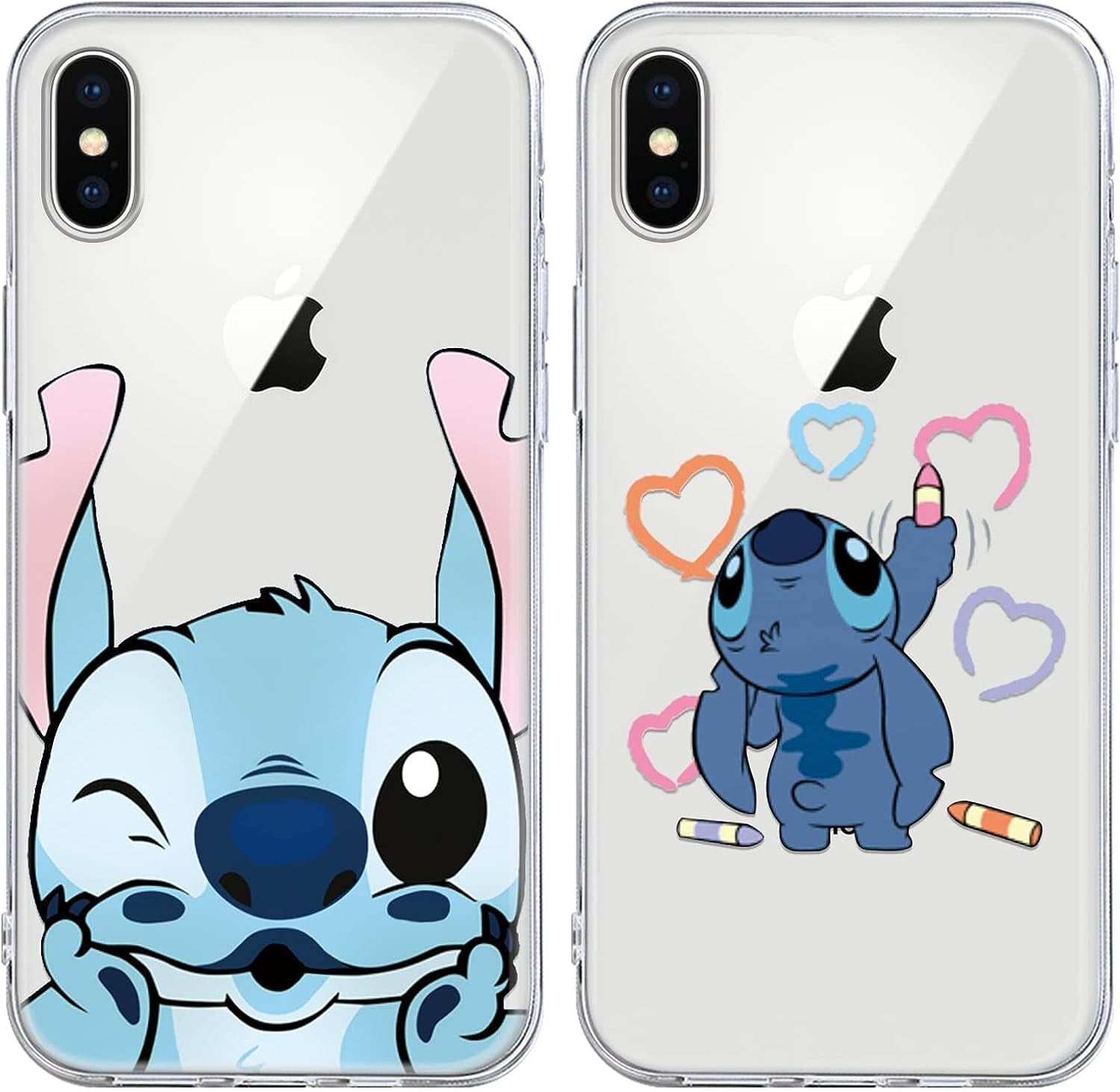 [2 Pack] Cute Case for Iphone 12 Pro Max Case, Cartoon Kawaii Aesthetic Cool Phone Cases Girly for Girls Boys Kids Women Clear Transparent Soft TPU Protective Cover Funda for Iphone 12 Pro Max 6.7"  QSN US 01 For Iphone X/Xs 