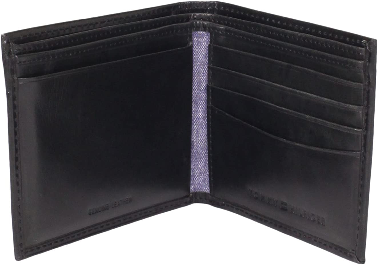 Tommy Hilfiger Men'S Leather Passcase Wallet, Black Leeds, One Size  Tommy Hilfiger   