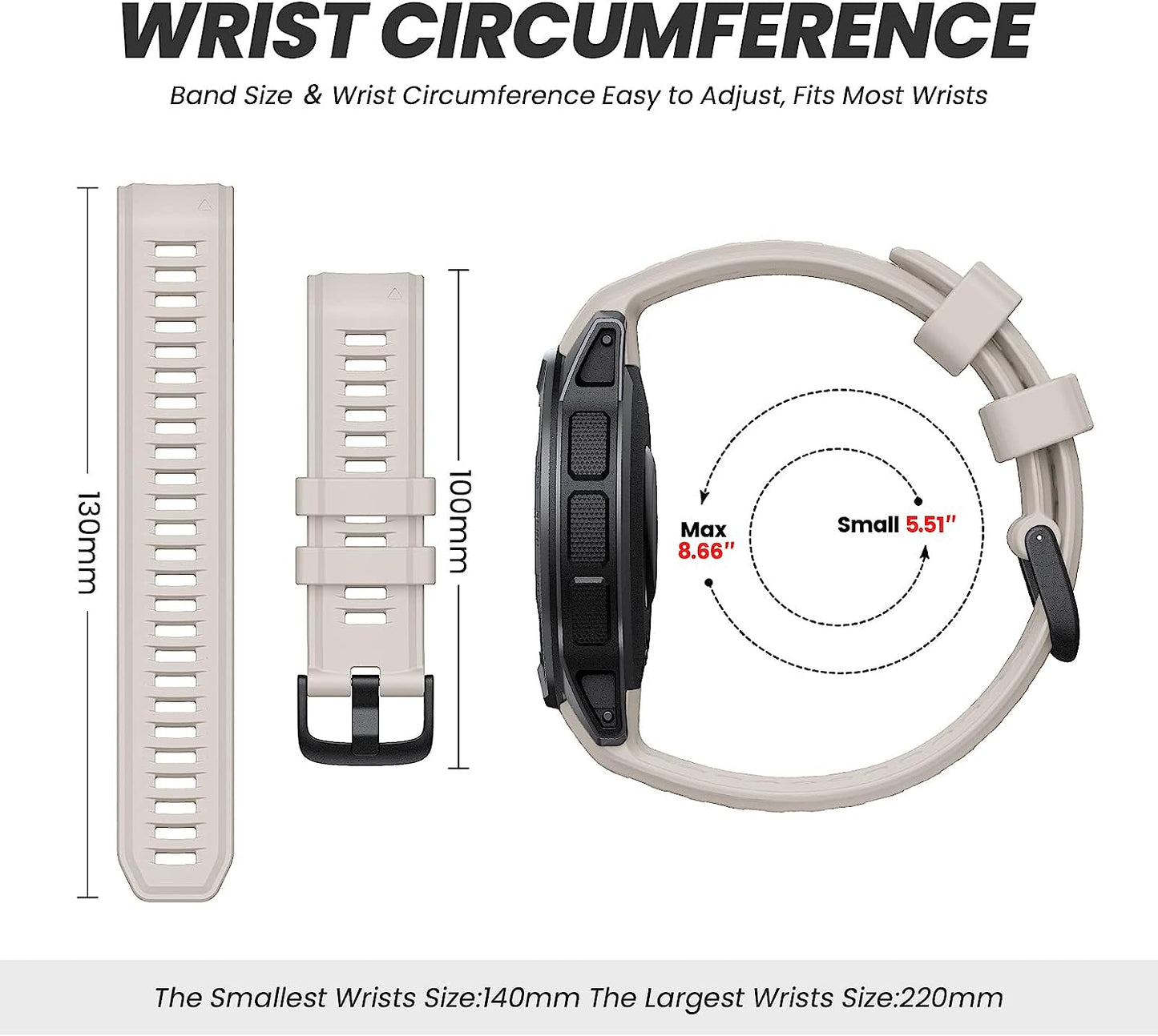 Notocity Band for Garmin Instinct Garmin Instinct 2 Wristband 22Mm Soft Silicone Replacement Watch Strap Compatible with Instinct 2 Solar/Tactical  NotoCity   