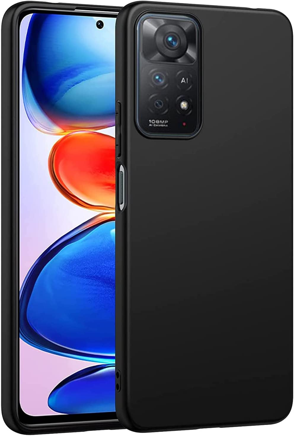 Zzjoooj for Xiaomi Redmi Note 11 Pro/Note 11 Pro 5G Case Silicone Ultra Slim Shock-Absorption anti Impact Scratch Resistant Phone Cover, with Soft Anti-Scratch Microfiber Lining,Black  BIZBIN   