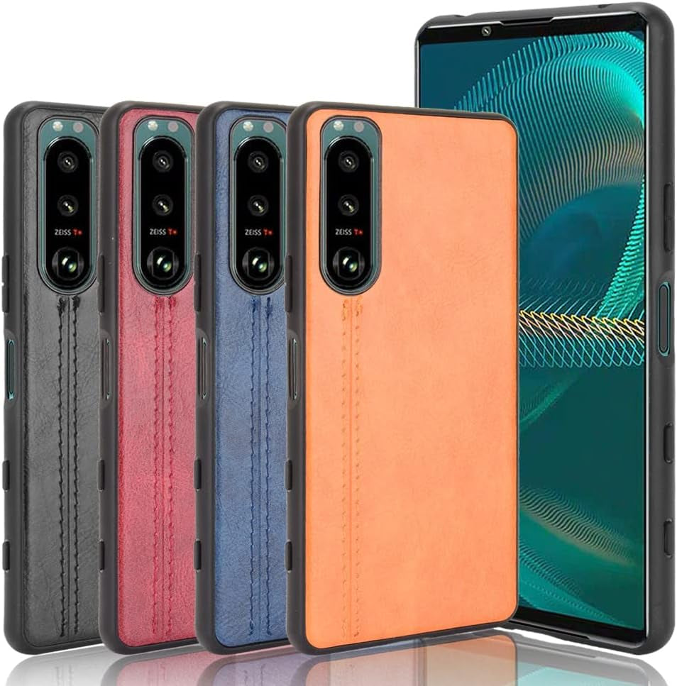 Phone Case for Sony Xperia 5 III, Case for Sony Xperia 5 III Cow-Like PU Leather Style Protector Cover, Non-Slip Shockproof Cover for Sony Xperia 5 III Case  Generic   