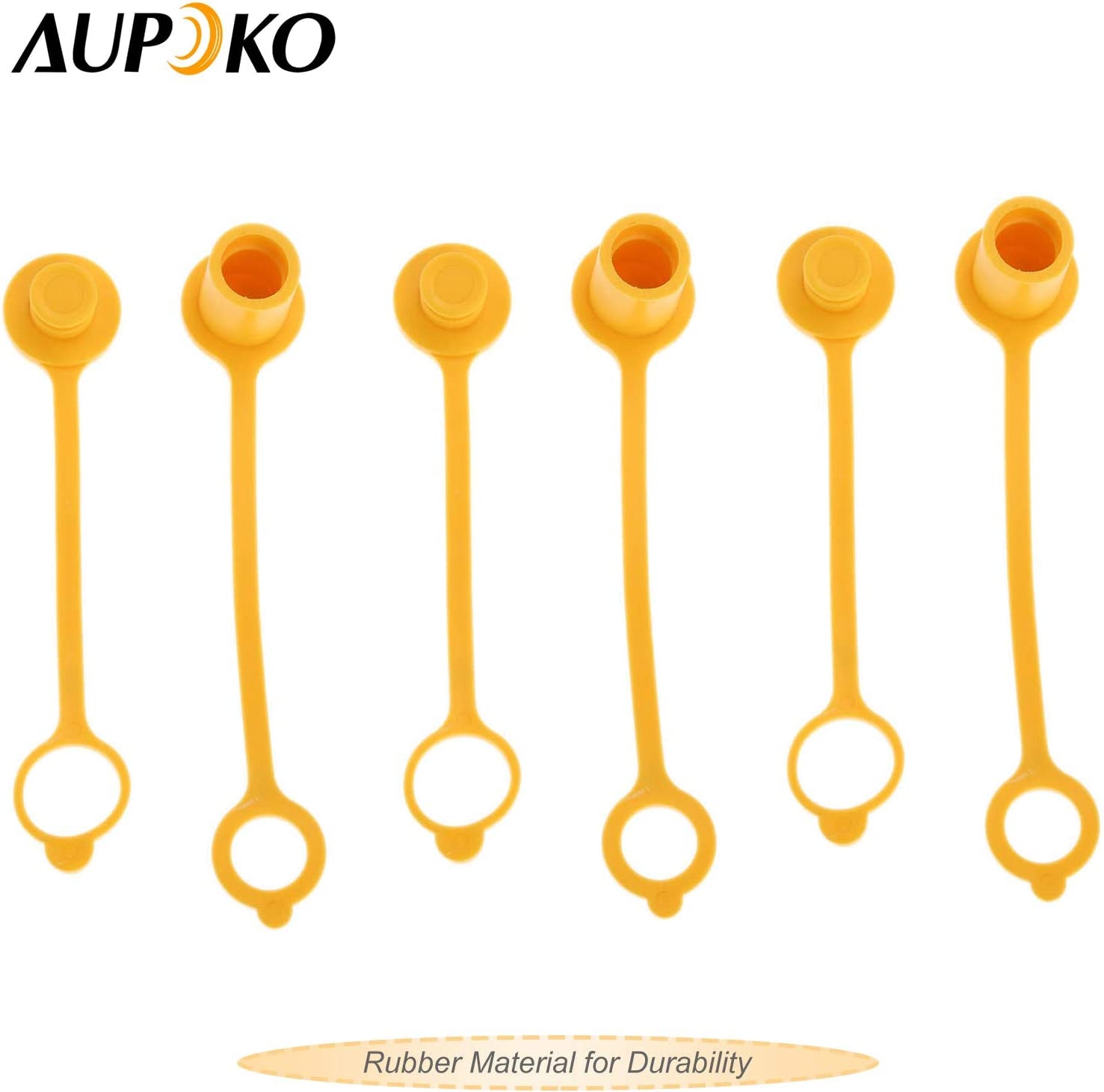 Aupoko 3 Pack Propane Natural LP Gas Dust Cap Plug Cover, 1/4'' Gas Quick Disconnect Connect Rubber Dust Cap and Plug  Aupoko   