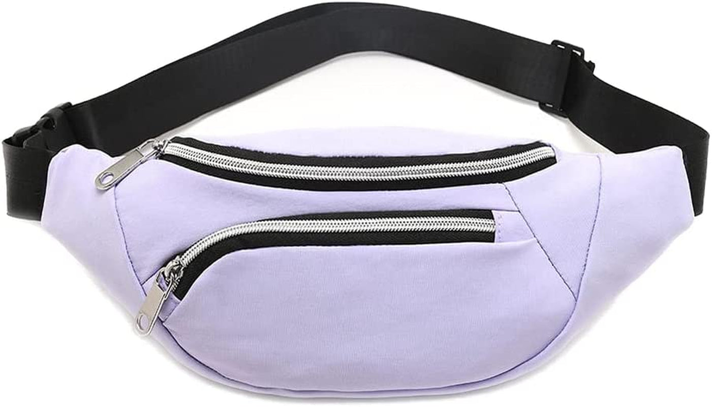 YUNGHE Waist Pack Bag for Men&Women - Fanny Pack for Workout Traveling Running.  YUNGHE (Without headphone hole)Light Purple  