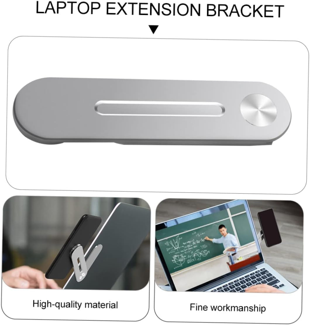 UKCOCO 2Pcs Mobile Phone Holder Collapsible Laptop Stand Stand for Laptop Magnetic Laptop Phone Stand Computer Monitor Stand Computer Phone Stand Magnetic Laptop Phone Stand Metal Silver  UKCOCO   