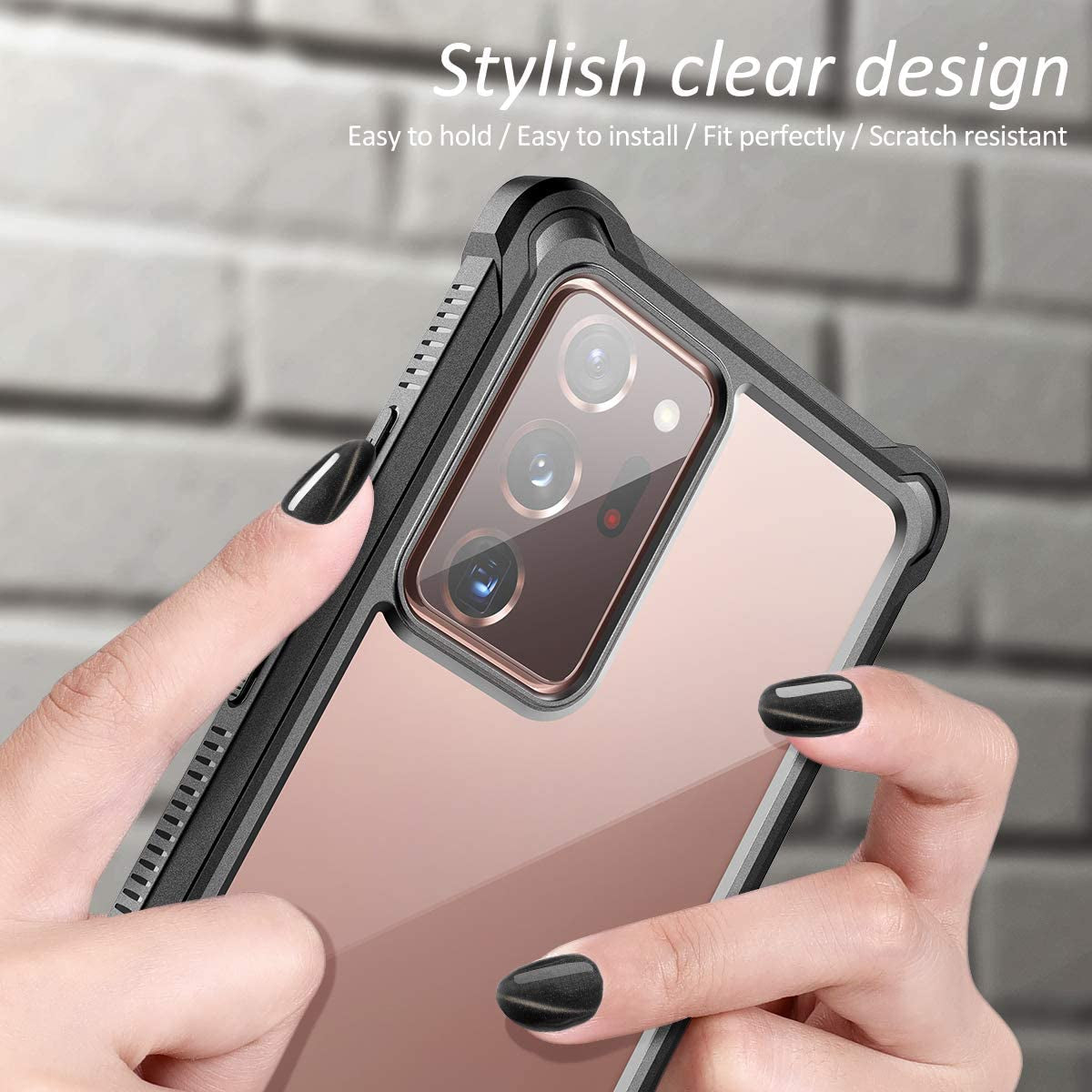 Dexnor for Galaxy Note 20 Ultra Case with Screen Protector Clear 360 Full Body Rugged Protective Shockproof Hard Back Cover Heavy Duty Defender Bumper for Samsung Note 20 Ultra 5G 6.9" - Black  Dexnor   