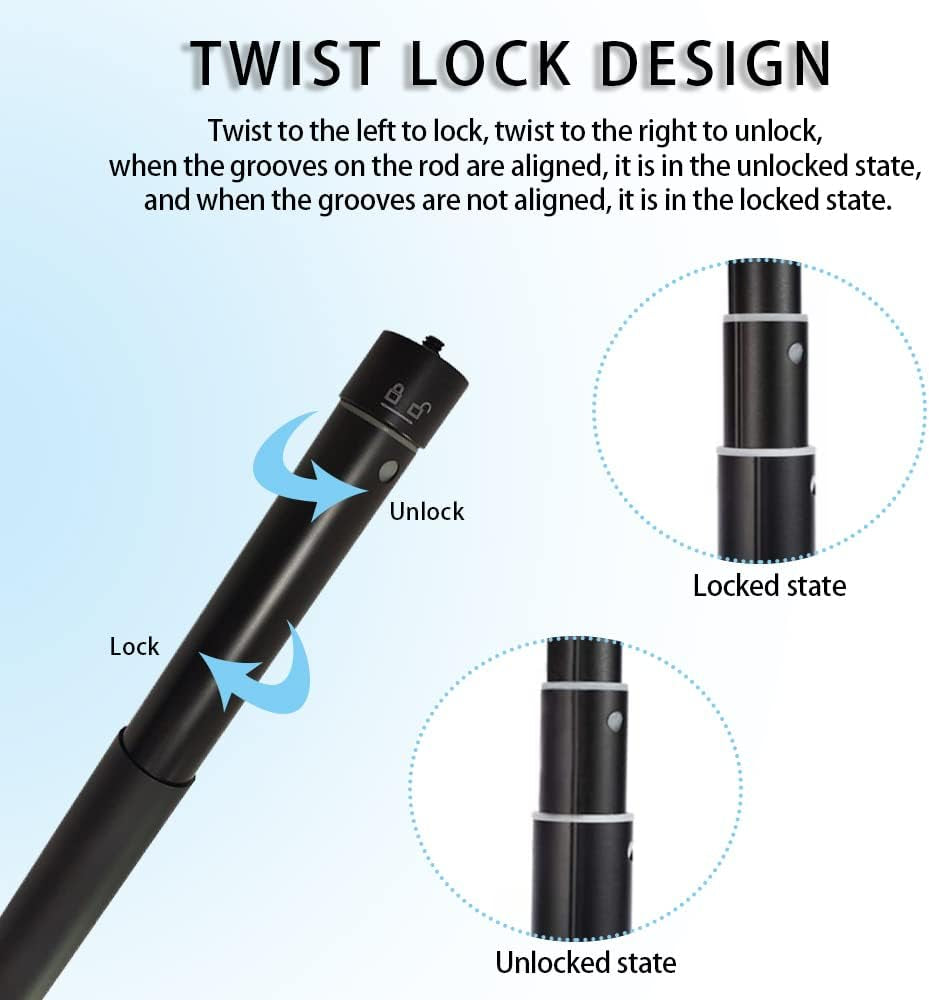 VVHOOY Invisible Selfie Stick Extendable Adjustable Handheld Aluminum Monopod 11.8-51.2 Inch 1/4 Inch Screw Compatible with AKASO Ek7000/Brave 4/Brave 7 Le/Gopro 11 10 9 8/Insta360/Osmo Action Camera  VVHOOY   