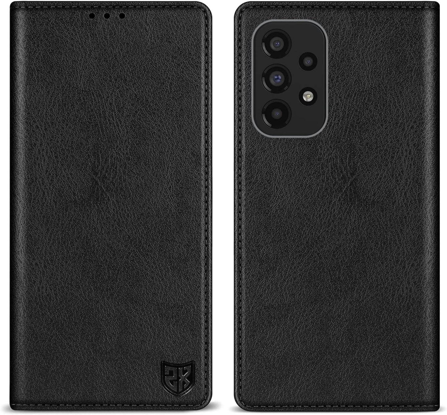 ZZXX Samsung Galaxy A53 5G Wallet Case with [RFID Blocking] Card Slot Stand Strong Magnetic Leather Flip Fold Protective Phone Case for Samsung Galaxy A53 5G Case Wallet(Lake Blue-6.5 Inch)  ZZXX Black Samsung Galaxy A53 5G 6.5 Inch 