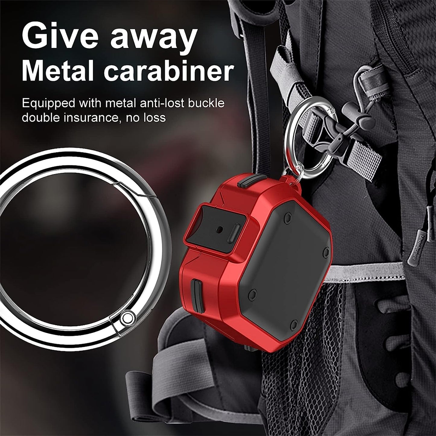 CASEVERSE Cases for Samsung Galaxy Buds2 Pro/Buds 2/Buds Pro/Buds Live with Lock, Cool PC Armor Series Shockproof Cover with Keychain for Boys Teens  CASEVERSE   