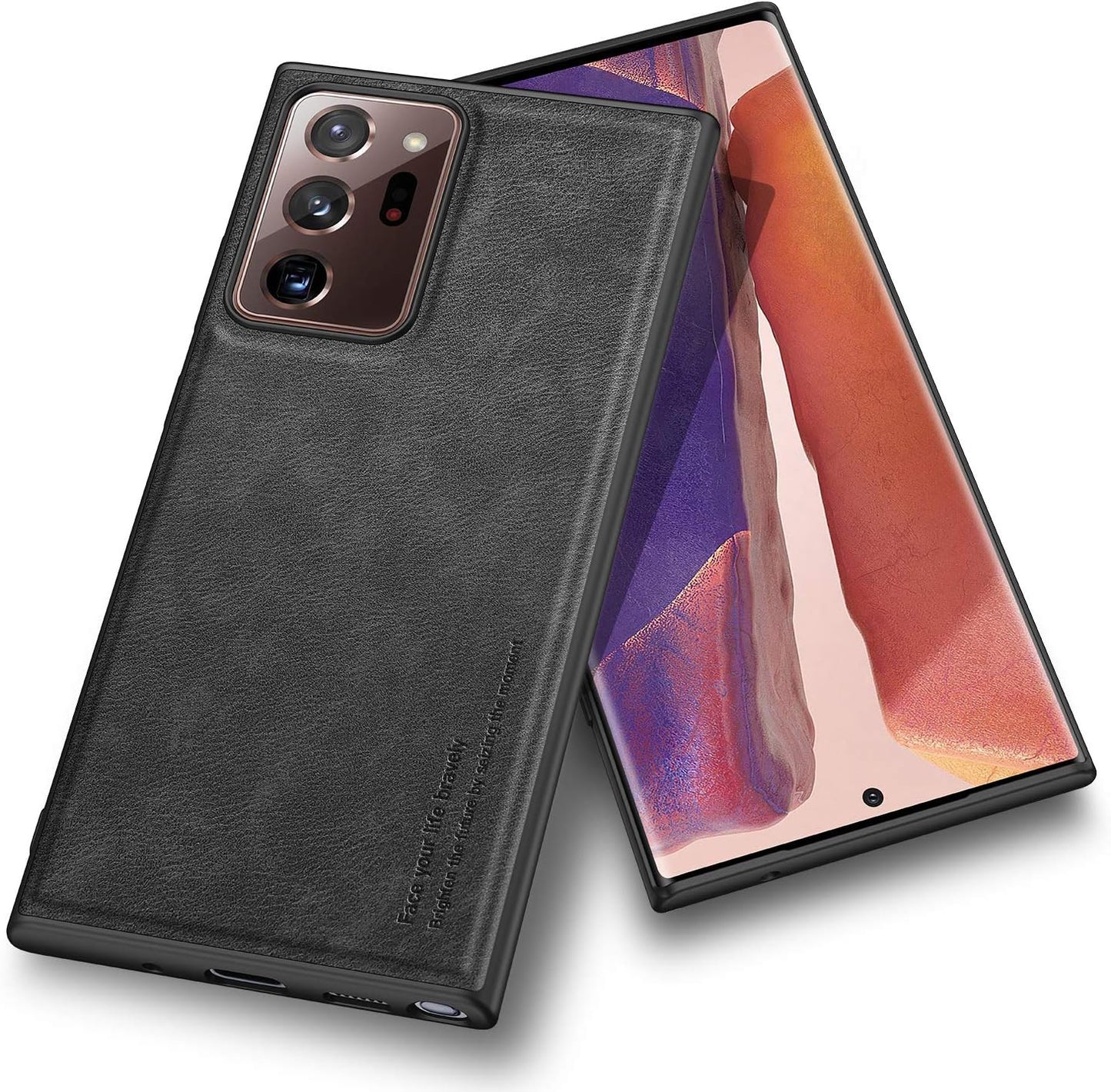 Kqimi Case for Samsung Galaxy Note 20 Ultra, Premium Leather Slim Stylish Soft Grip Shockproof Anti-Scratch Protection Cover Cases for Samsung Galaxy Note20 Ultra 5G (6.9") 2020 (Black)  Kqimi   