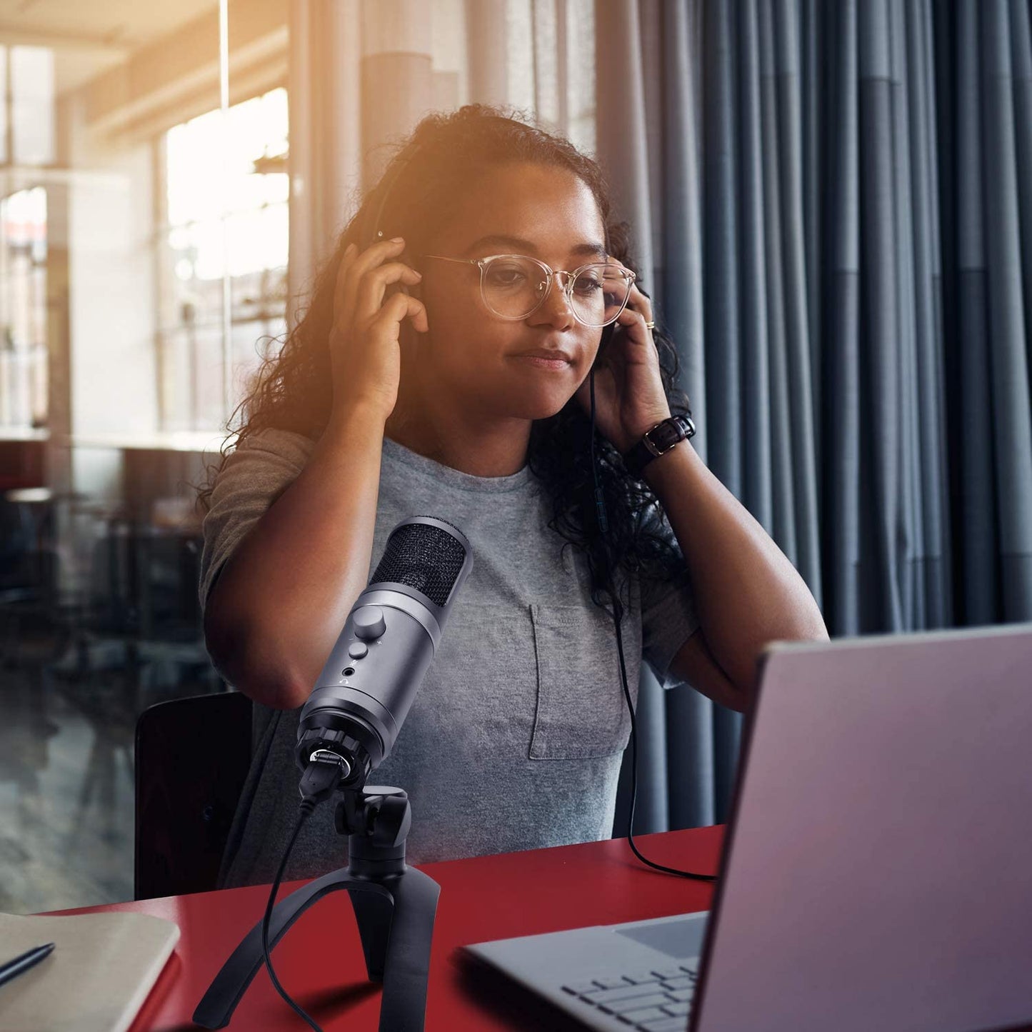 USB Microphone Metal Condenser Recording Mic Microphone for Desktop, Laptop Macbook, Ipad or Phones Cardioid Studio Recording Vocals, Voice Overs, Vlog, Streaming Broadcast and Youtube Videos  Lenton   