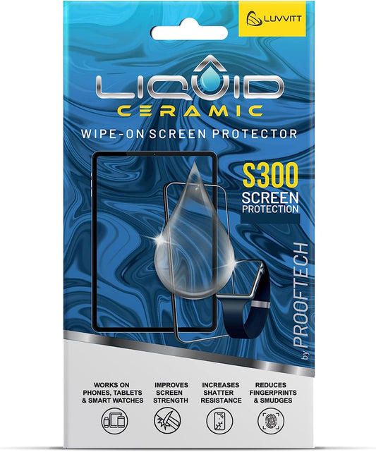 LIQUID CERAMIC Glass Screen Protector with $300 Coverage | Wipe on Scratch and Shatter Resistant Nano Protection for All Phones Tablets and Smart Watches - Universal Fit  LIQUID CERAMIC   