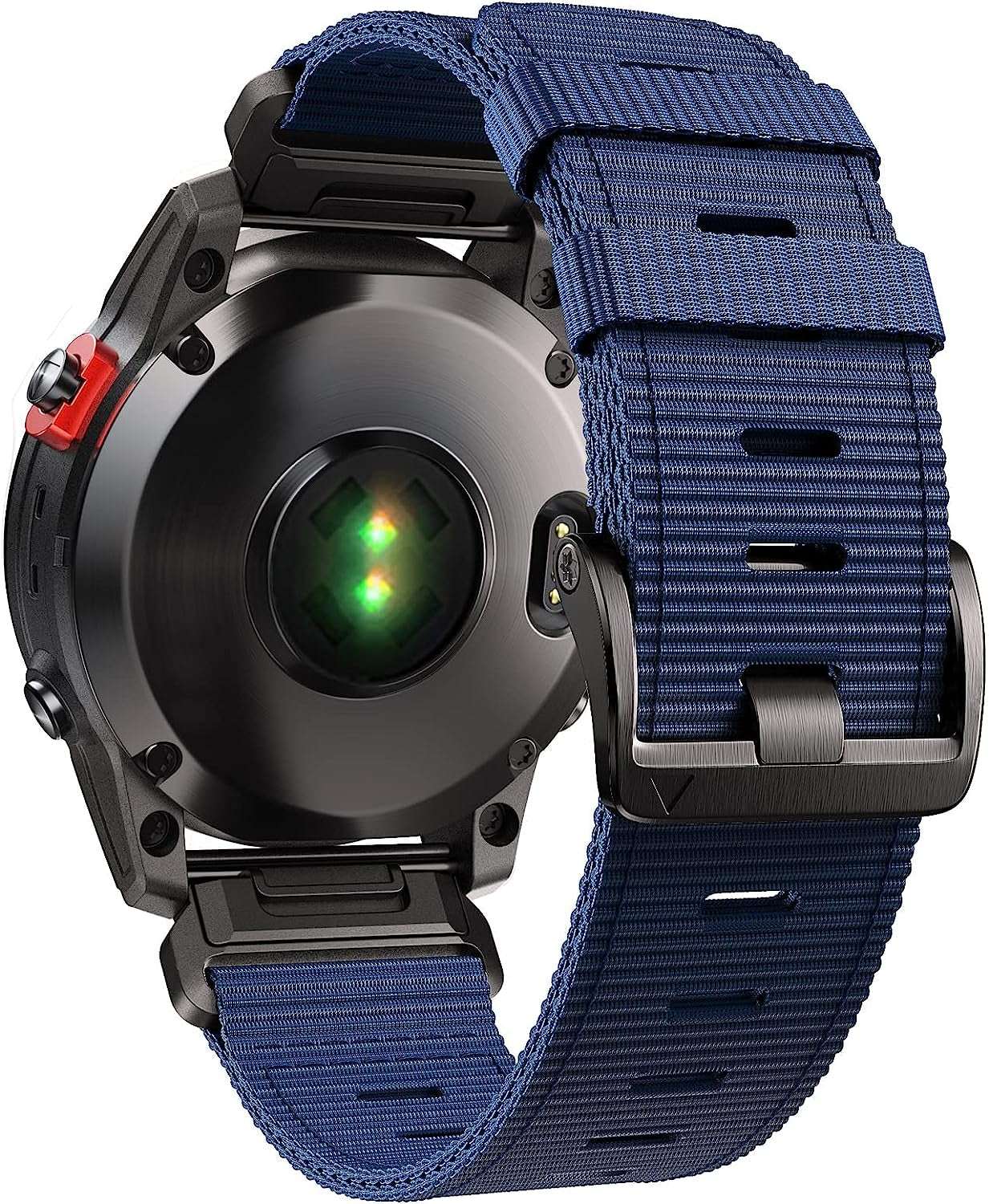 CUZOW Compatible with Garmin Fenix 5X/7X/Tactix 7 Pro, 26Mm Nylon Quickfit Watch Band for Garmin Fenix 3/3 HR, Fenix 5X Plus/6X/6X Pro/Tactix/Descent MK1/D2 Delta PX/D2 Charlie, Army Green  CUZOW Blue M(standard strap) 