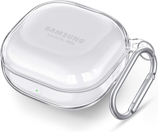 AIRSPO Clear Case Compatible with Samsung Galaxy Buds 2 Pro/ Galaxy Buds 2/ Galaxy Buds Pro/ Galaxy Buds Live Case Transparent Case Cover (Clear)  AIRSPO   