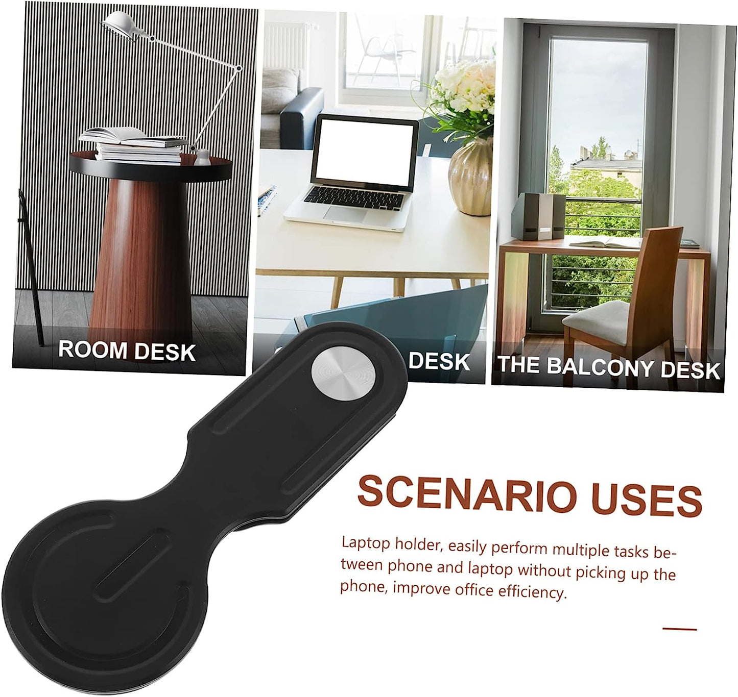 Baluue 2Pcs Mobile Phone Expansion Bracket Magnetic Cell Phone Holder Phone Kickstand Computer Stands Phone Mount for Monitor Mobile Laptop Stand Laptop Mount Laptop Arm for Phone Black  Baluue   