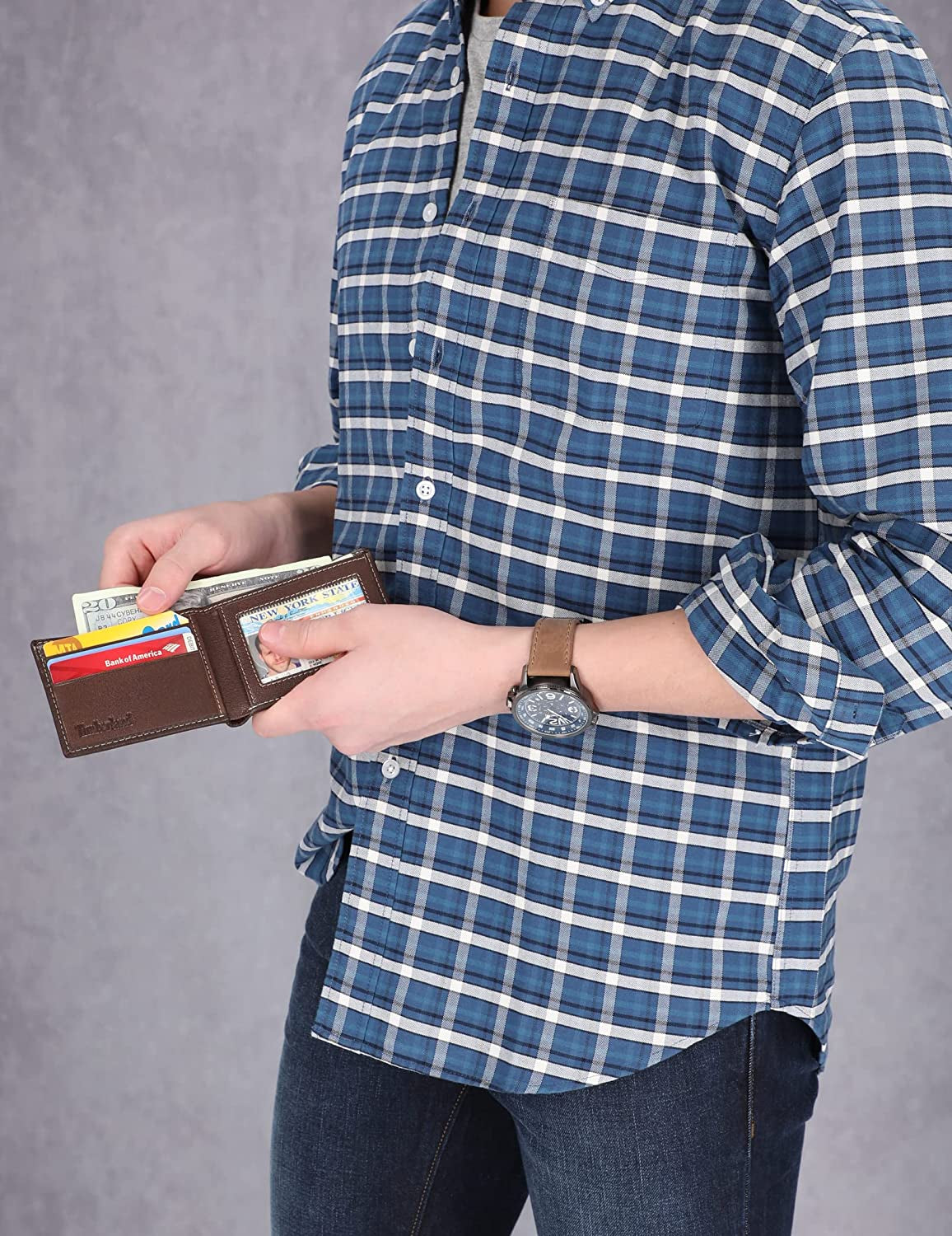 Timberland Men'S Blix Slimfold Leather Wallet  Timberland Accessories   