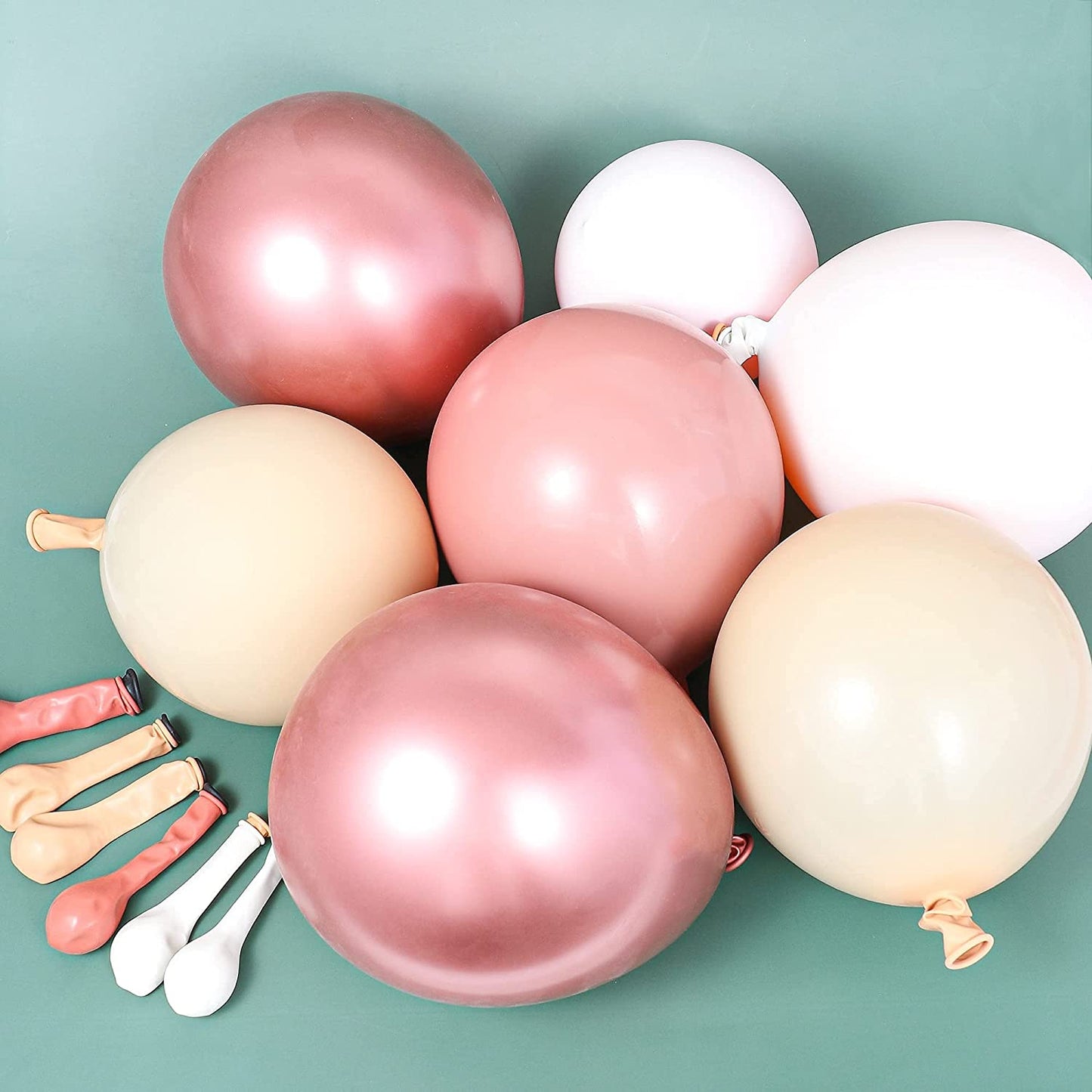 Boho Balloon Garland Arch Kit 147Pcs Blush Pastel Pink Balloon Garland Double Stuffed Dusty Rose Balloon Garland Chrome Rose Gold Balloons for Birthday Baby Shower Bridal Wedding Party Decorations  Lattua   