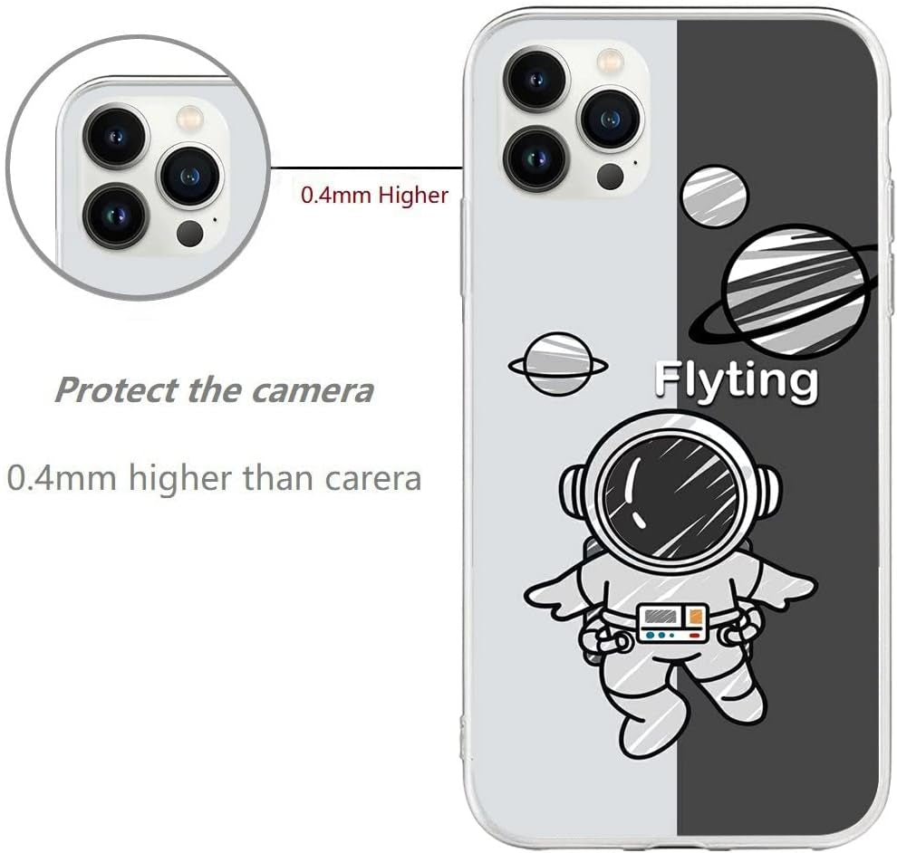 Compatible with LG G7 | LG G7 Thinq | LG G7 Fit | LG G7 One Case Cute Cartoon Astronaut Cosmonaut 355 Cool Kids Girls Women Man Soft Flexible TPU Silicone Phone Case Clear  PTGVCTA   