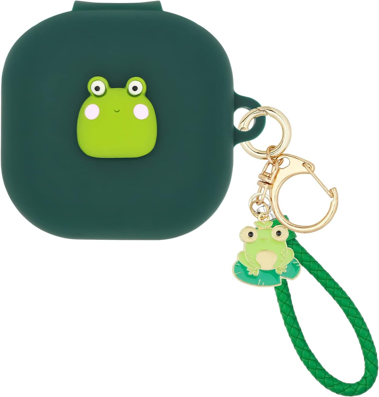 Wonhibo Cute Bear Case for Samsung Galaxy Buds 2 Pro/Galaxy Buds 2/ Galaxy Buds Pro/Galaxy Buds Live,Silicone Earbuds Cover with Keychain  Wonhibo headphone case Frog  