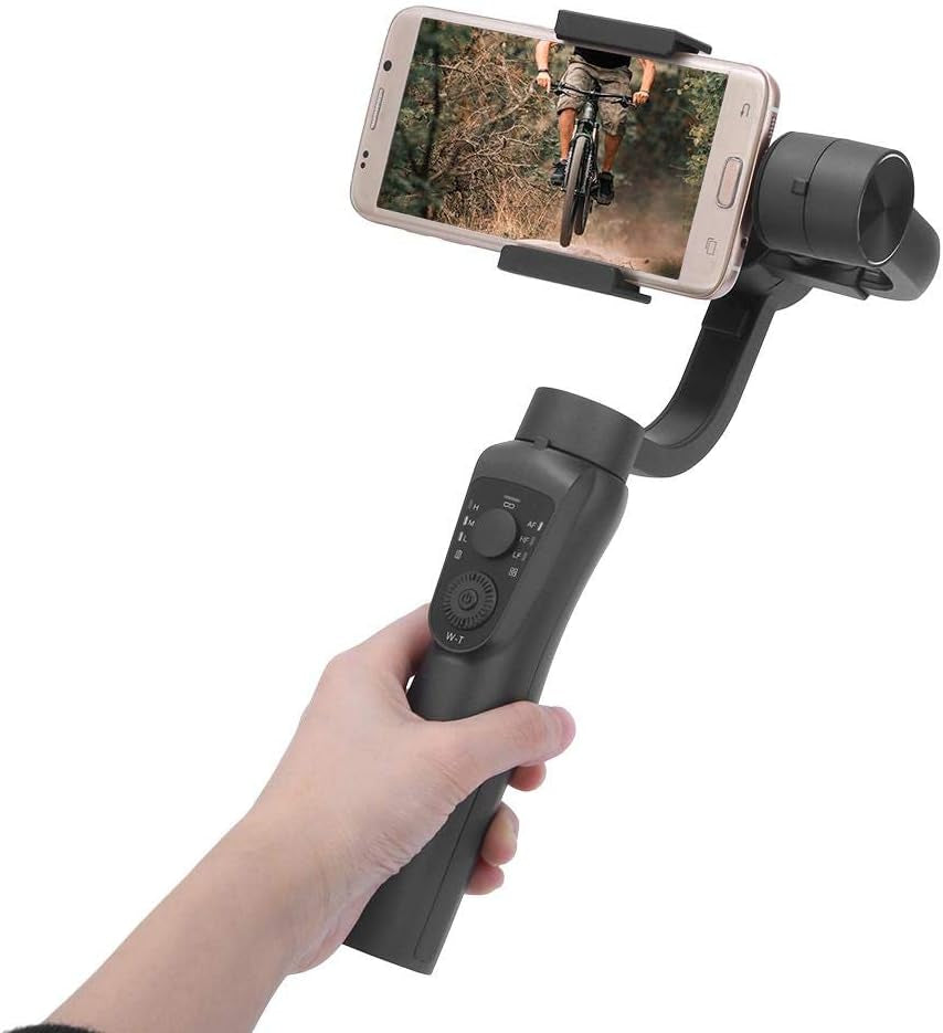 Smartphone 3-Axis Handheld Gimbal Stabilizer, 325 °Pitch Angle / 330 ° Course Angle / 180 ° Rolling Angle Handheld Gimbal Video Vlog Shoot Stabilizer for 6.0 Inches Mobile Phone  T angxi   