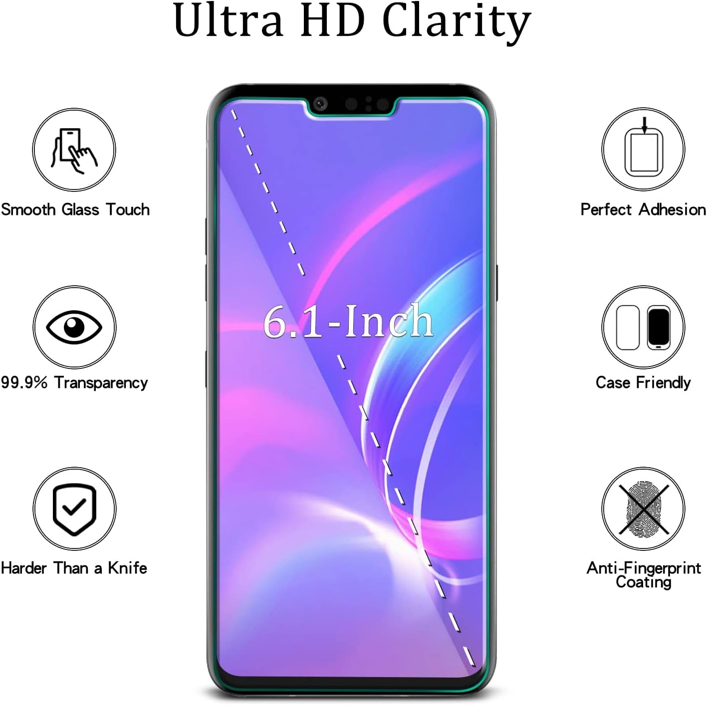 Maytobe [4 Pack] for LG G8 Thinq Screen Protector Tempered Glass, Anti-Scratch, Bubble Free, Case Friendly  MAYtobe   