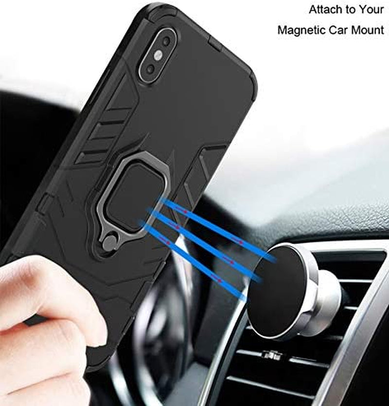 Urspasol for Oneplus 8T 5G Case Oneplus 8T Case with Screen Protector (2 Pack) Tempered Glass Hybrid Heavy Duty Armor Protective Bumper Phone Cover with 360° Degree Ring Holder Kickstand (Red)  Urspasol   