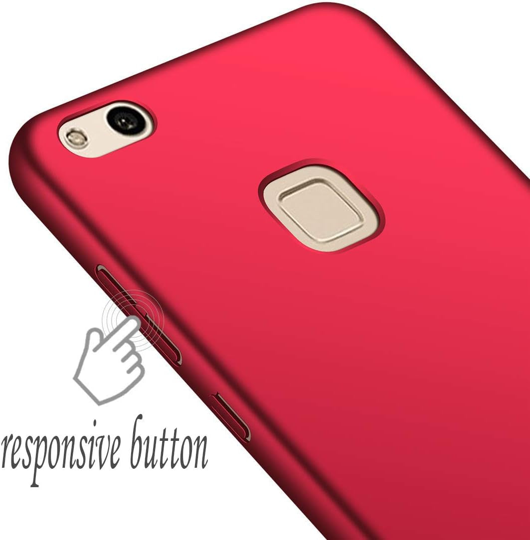 Winpromise Phone Case for Huawei P10 Lite Case [Anti-Scratch] [Durable Premium Plastic] [Ultra Thin] [Silky Feel] Slim Protective Hard Cover for Huawei P10 Lite (Red)  Winpromise   