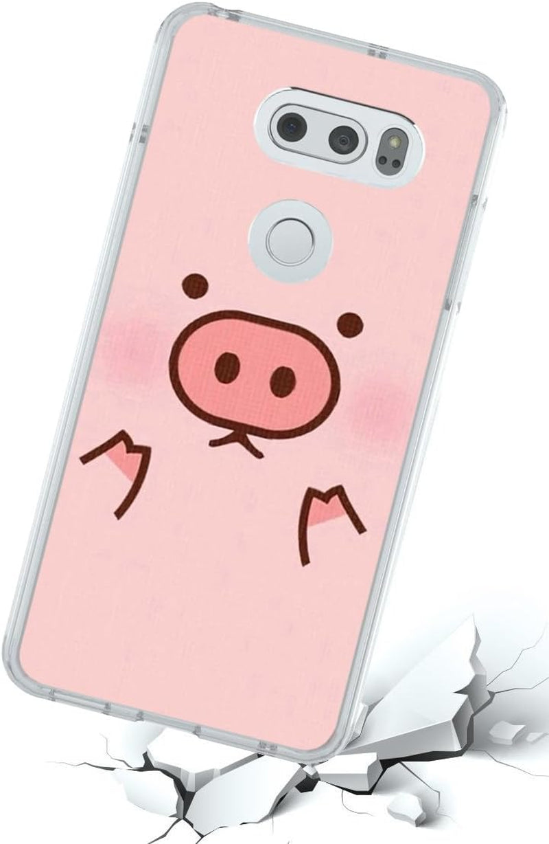 Pink Case for LG V30,Gifun Slim Soft TPU Protective Case Compatible with LG V30/V30 Plus/V30S - Pink Pig  Gifun   