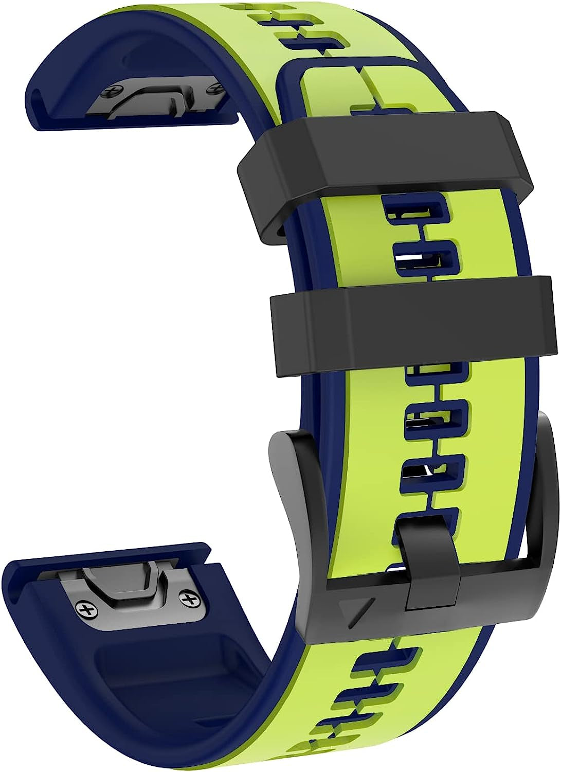 ISABAKE Compatible with Fenix 5 Watch Band, Easy Fit 22MM Band for Fenix 5 Plus/Fenix 6/Fenix 7/Forerunner 935/Forerunner 945/Approach S60/Quatix 5/Quatix 6  Isabake Lime-Blue 22MM 