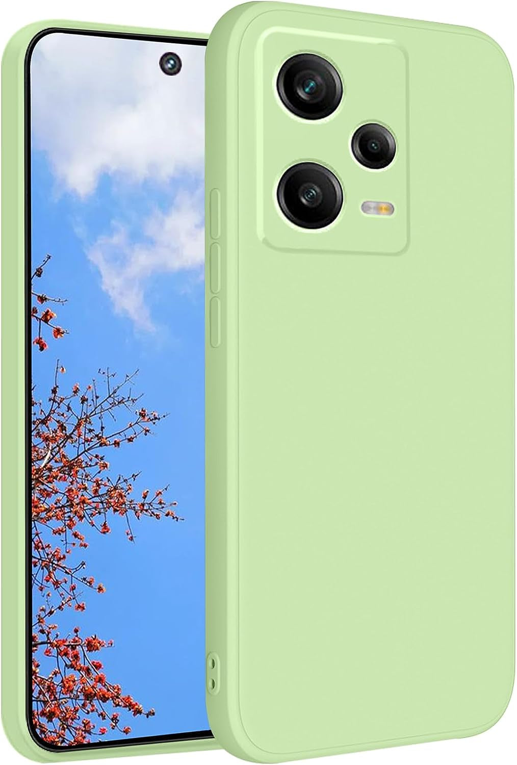 Yarxiawin Compatible with Xiaomi Redmi Note 12 Pro Case Silicone Purple, Xiaomi Redmi Note 12 Pro Phone Case Silicone Soft Thin Case Anti-Fingerprint Shockproof Cover (Black)  Yarxiawin Green  