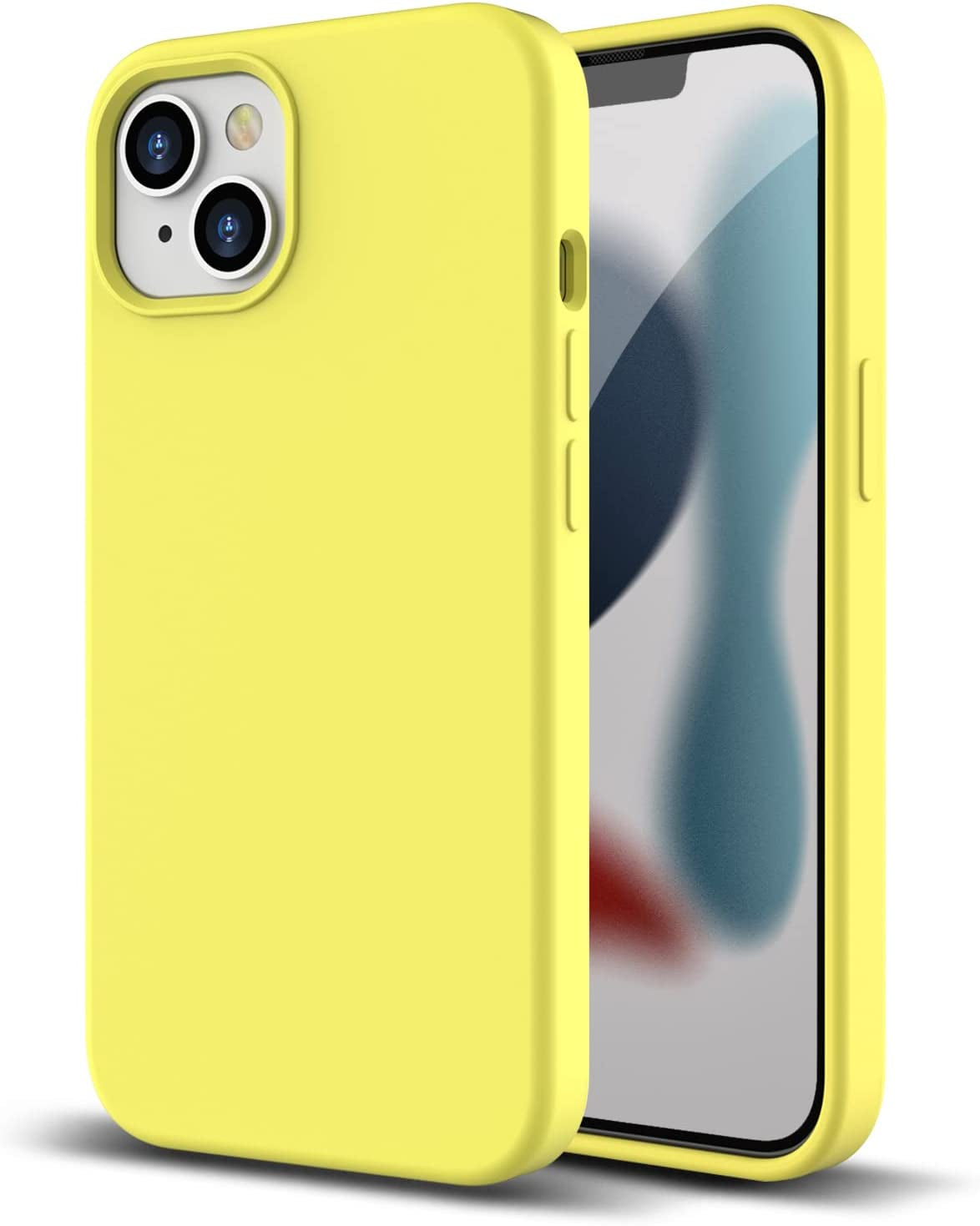 ZUSLAB Real Silicone Case Compatible with Apple Iphone 13 Mini Case 5.4 Inch (2021), Liquid Silicone Anti-Scratch Gel Rubber Shockproof Cover Drop Full Protection Case- Purple  ZUSLAB Yellow  