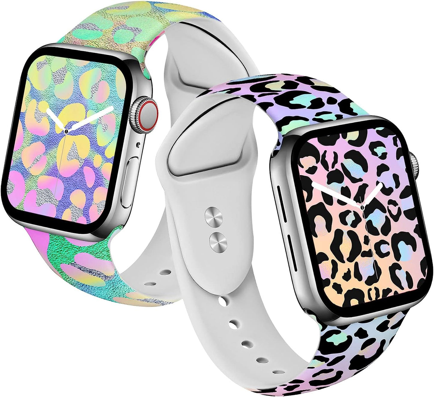 LHWINYI Compatible with Leopard Apple Watch Band for Women 38Mm 40Mm 41Mm 42Mm 44Mm 45Mm 49Mm, Cheetah Print Iwatch Bands for Series Ultra SE 8 7 6 5 4 3 2 1  LHWINYI Gradient Cheetah 2 38/40/41mm(S/M) 