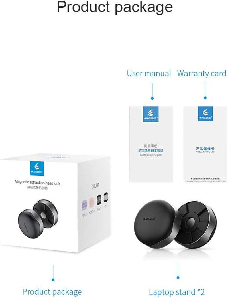 Laptop Cooling Pad, Hagibis Ergonomic Laptop Stand Small Invisible Cooler Ball Portable Magnetic Foot Heat for Macbook Pro Computer  Shanghai Xinxie Industrial Co., Ltd.   