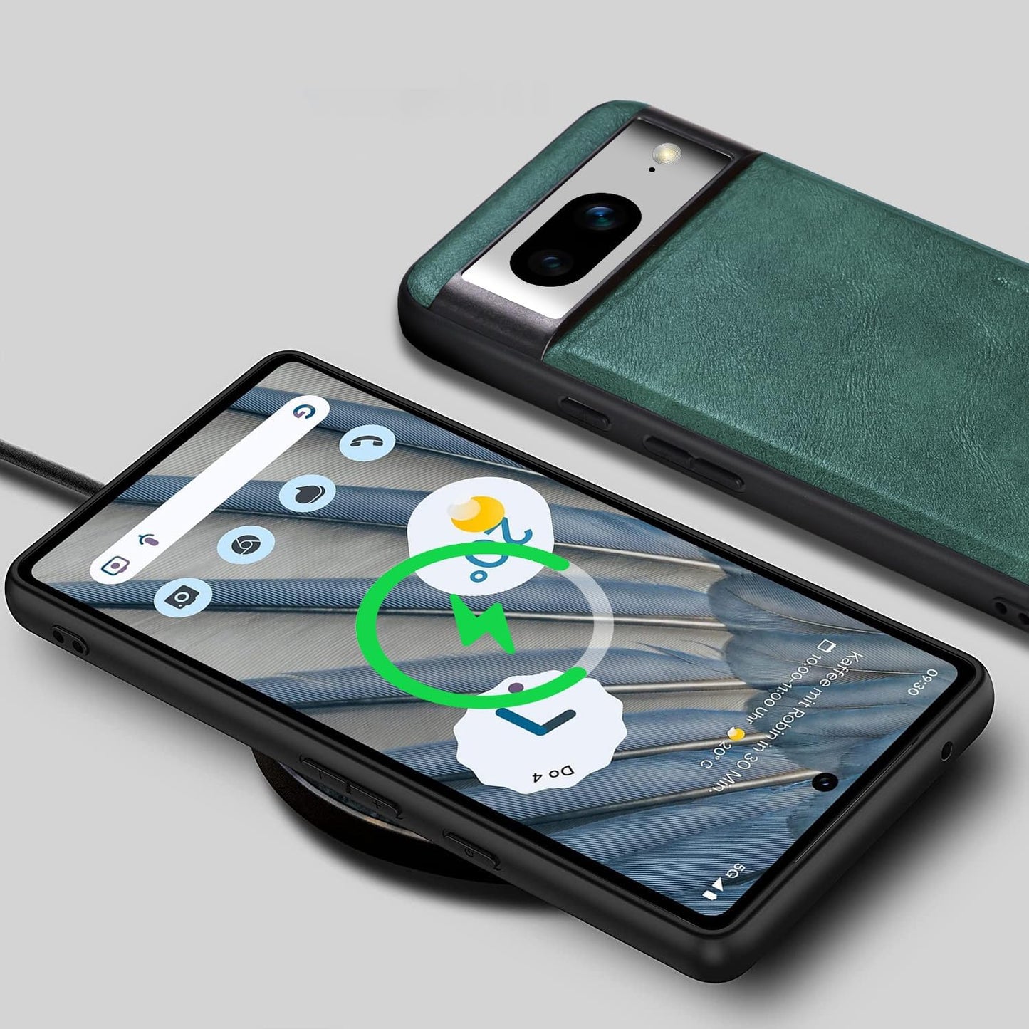 X-Level Google Pixel 8 Case, Thin Slim Premium PU Leather Soft TPU Bumper Shockproof Protective Phone Cover for Google Pixel 8 2023 (Green)  pipilu   