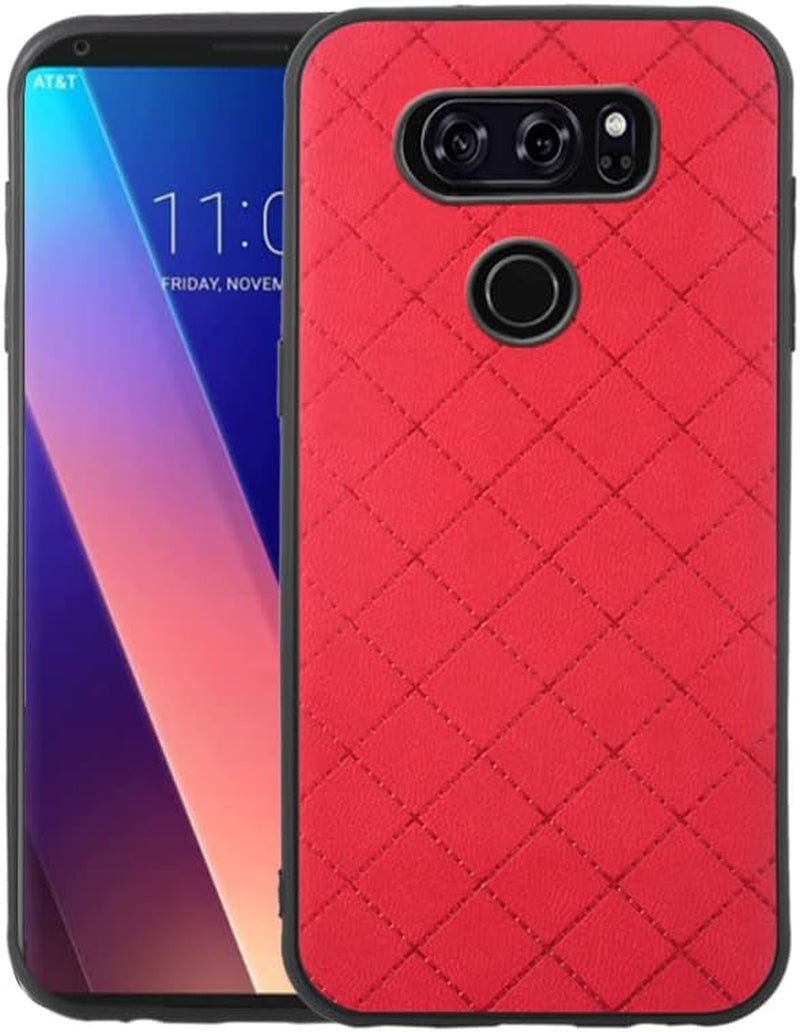 ELISORLI Compatible with LG V35 Thinq V30 plus Case Rugged Thin Slim Cell Accessories Anti-Slip Fit Rubber TPU Mobile Phone Soft Cover for LGV30 LGV35 LG30 LG35 V 30 35 V30+ V30S H931 Women Men Black  ELISORLI Red  