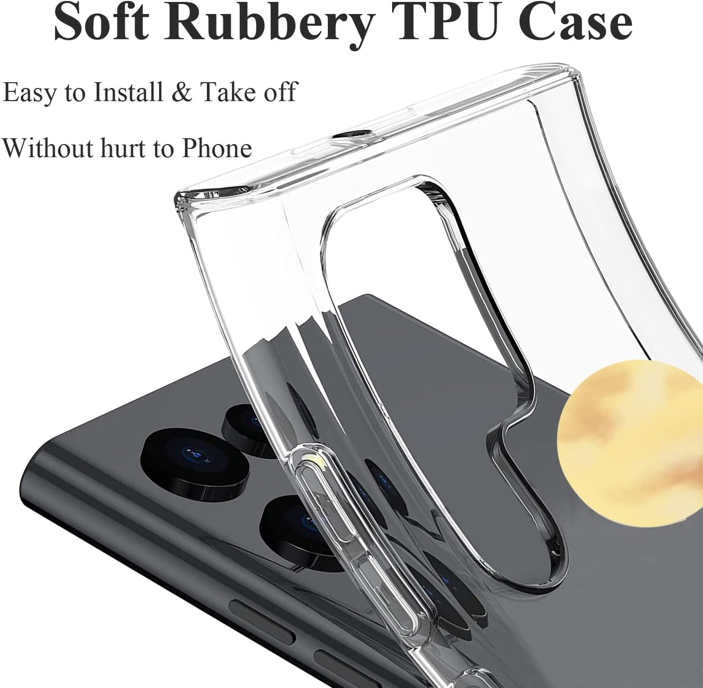 Unov Case Compatible with Galaxy S22 Ultra Case Clear with Design Soft TPU Shock Absorption Slim Embossed Pattern Protective 6.8 Inch (Sierra Mountains)  Unov   