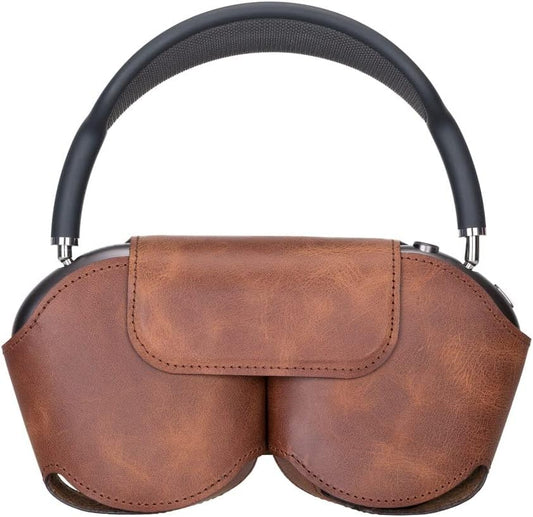 HARDISTON Airpods Max Case, Genuine Leather Handmade, Protective Premium Leather Ear Cup Covers, Soft-Slim Travel Carrying Case, Compatible for Airpods Max (Brown)  HARDISTON   