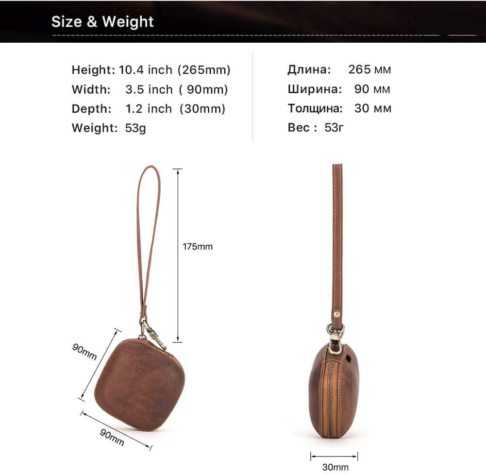 Hiram Powerbeats Pro Leather Case,Crazy Horse Leather Powerbeats Pro Case for Men and Women, Men'S Leather Travel Case for Powerbeats Pro(Brown)…  Hiram   