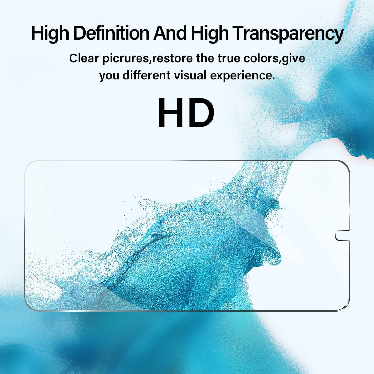 Galaxy S22 plus Tempered Glass Screen Protector + Camera Lens Protector [ 2 + 2 Pack ][Case Friendly][Anti-Scratch][Ultrasonic Fingerprint Unlock] Clear HD Protective Film for Samsung Galaxy S22 Plus  BIGFACE   