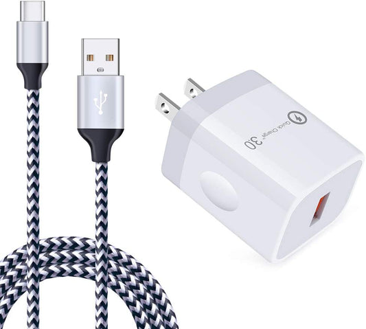 Orsunday Quick Charge 3.0 Fast Charger Compatible LG Stylo 4/5/6, LG G5 G6 G7 G8 V20 V30 V40 V50 Thinq, Samsung Galaxy A50 A60 A70, 18W Rapid Wall Charger with 6Ft USB Type C Charging Cord Cable  Shenzhen Putuo Technology Co.,Ltd   