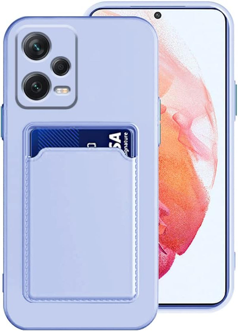 Tiwinxing Compatible with Redmi Note 12 Pro plus Case with Card Holder Shockproof Phone Cases for Xiaomi Redmi Note 12 Pro plus Anti-Scratch Silicone TPU Redmi Note 12 Pro plus Cases (Grey)  Tiwinxing Purple  