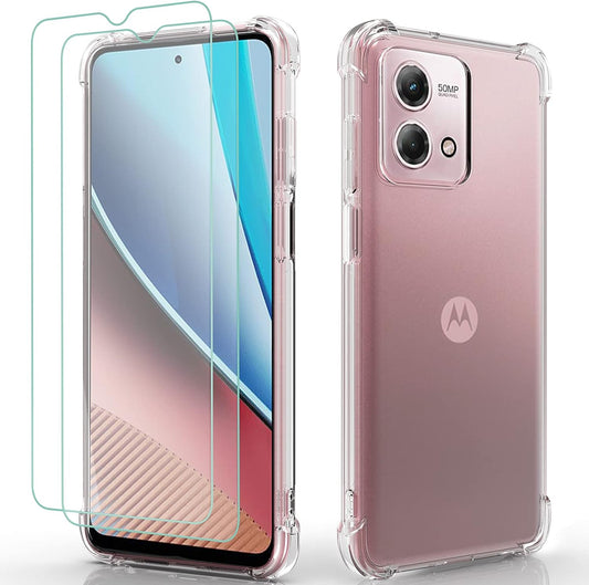 Osophter for Moto G Stylus 2023 Case: Clear Women Girls Boys with 2Pcs Screen Protector Reinforced Corners TPU Shock-Absorption Flexible for Motorola Moto G Stylus(2023) Case-Clear  Osophter   