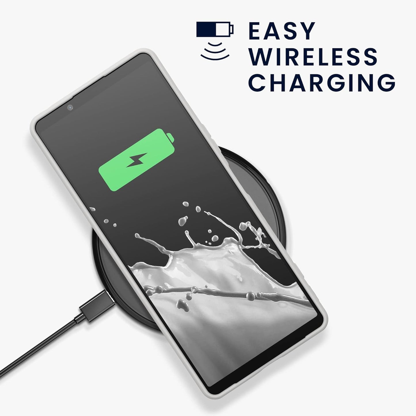 Kwmobile Case Compatible with Sony Xperia 1 IV Case - Soft Slim Protective TPU Silicone Cover - White Matte  KW-Commerce   