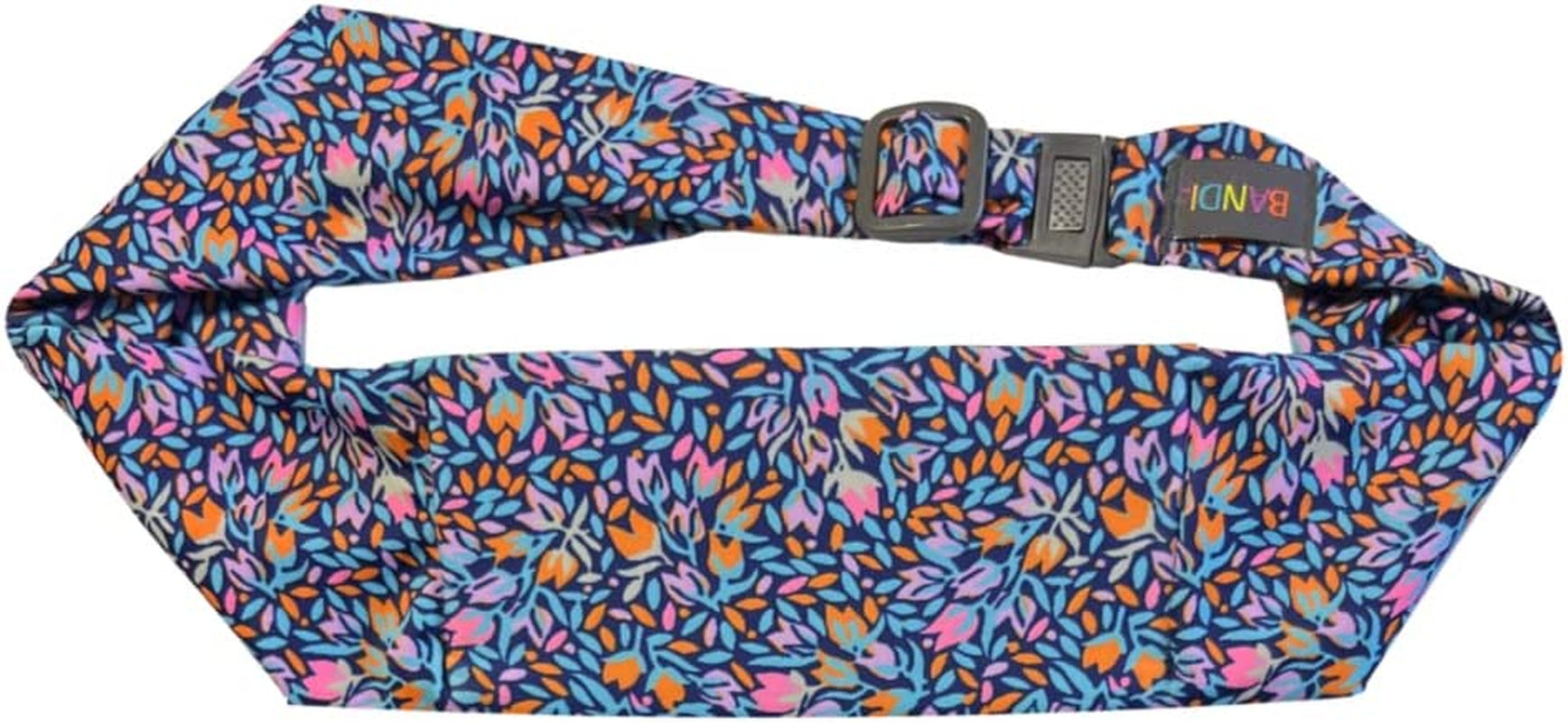 BANDI Large Travel and Running Belt, Securely Carry Keys, Phone, Medicine, Money or Food While You Exercise or Travel within Its Sleek 3 Pocket Design, Size 7.5 Inch by 3.5 Inch Black Solid One Size  BANDI WEAR LLC Tulip Garden  