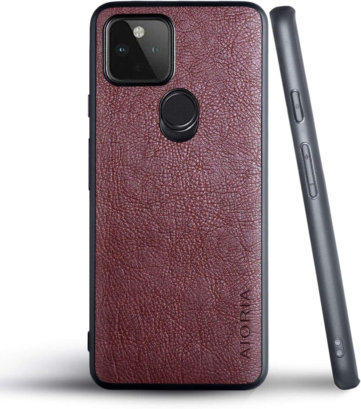 AIORIA for Google Pixel 4A 5G Case (Not Fit 4A 4G), 6.2 Inch Premium PU Leather Cover Retro Business Design Full Protective Case for Google Pixel 4A 5G (Coffee)  AIORIA   