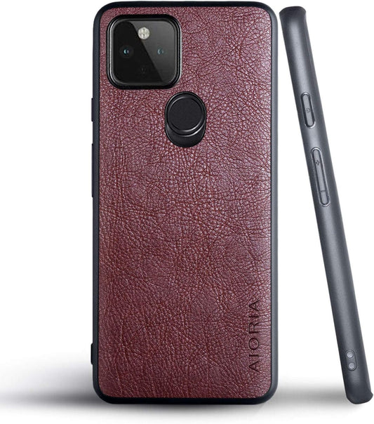 AIORIA for Google Pixel 4A 5G Case (Not Fit 4A 4G), 6.2 Inch Premium PU Leather Cover Retro Business Design Full Protective Case for Google Pixel 4A 5G (Coffee)  AIORIA   