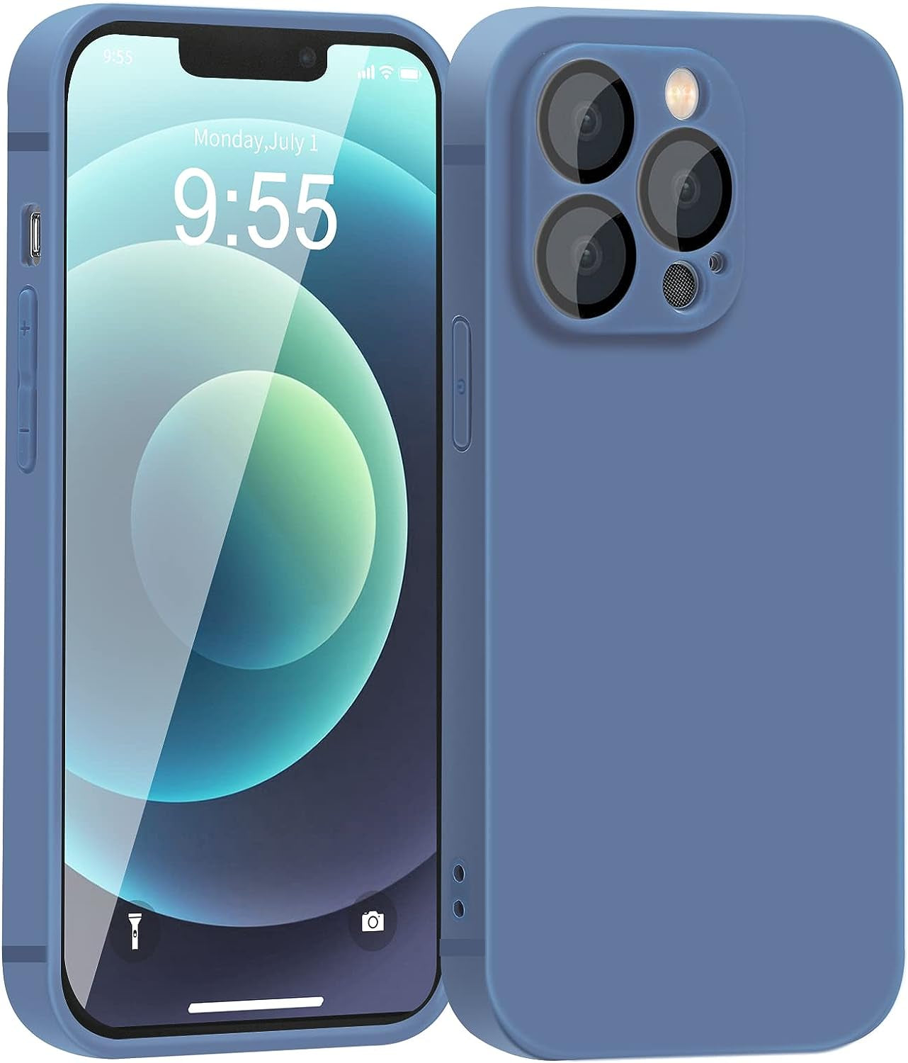 YZR Silicone Case for Iphone 12 Pro Max Case 6.7 Inch, Individual Protection for Each Lens, Liquid Silicone Phone Case with Microfiber Lining (Hawthorn Red)  YZR Grass Ash  