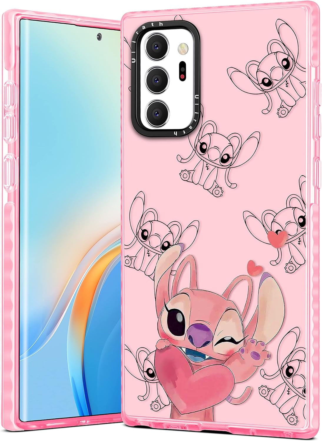 Ulirath for Samsung Galaxy Note 20 Ultra 6.9" Case Cartoon Dont Touch My Phone Designer Pattern Cover Cool Funny for Girly Girls Kids Boys Bumper Soft Protective Phone Cases for Galaxy Note 20 Ultra  Ulirath For Samsung Galaxy Note 20 Ultra-Pink Heart Stih  