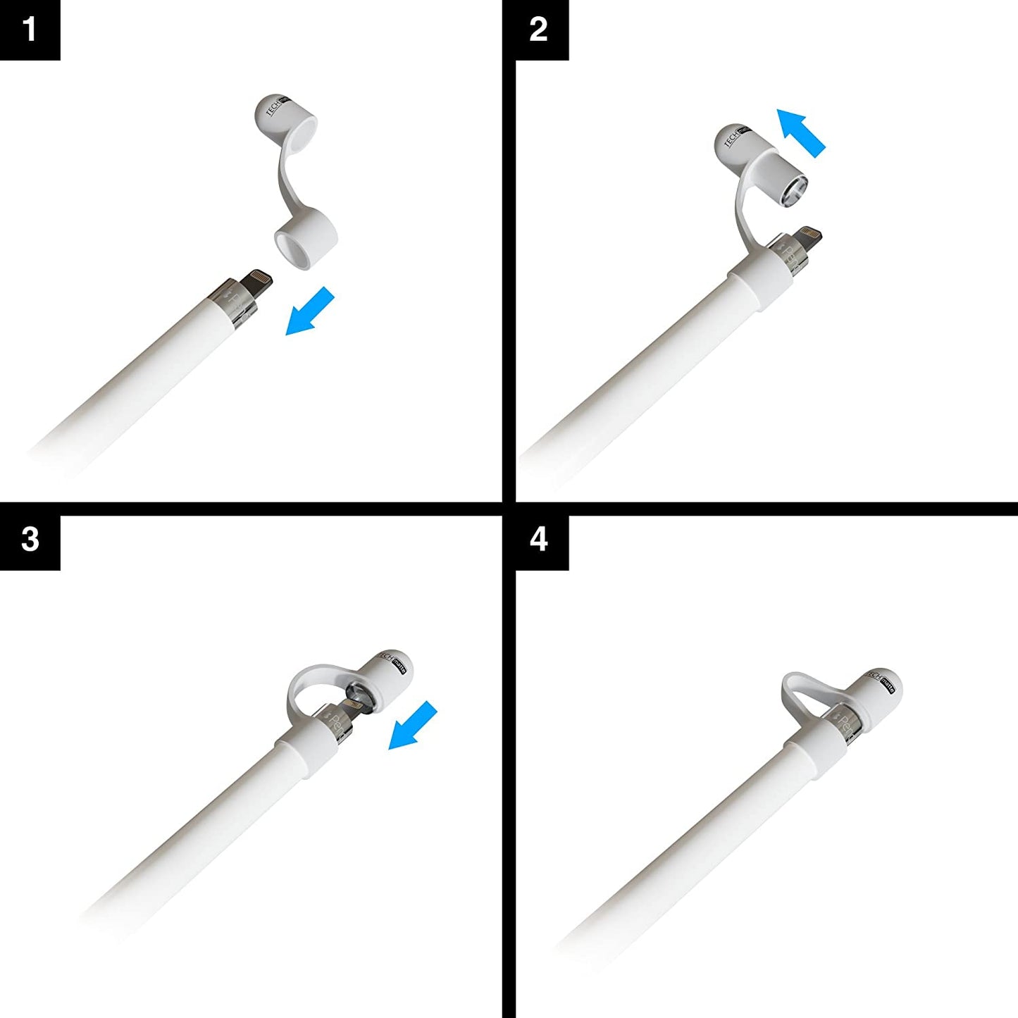 Techmatte Magnetic Replacement Caps Compatible with Apple Pencil 1St Generation-Cap Tether Included (2 Pack)  TechMatte   